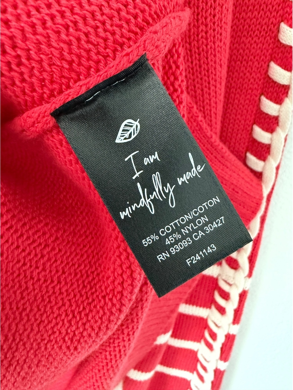 NIC + ZOE NWT Dashing Down Crew Neck White Trim Red Hi-Low Sweater Size XL - Picture 7 of 9